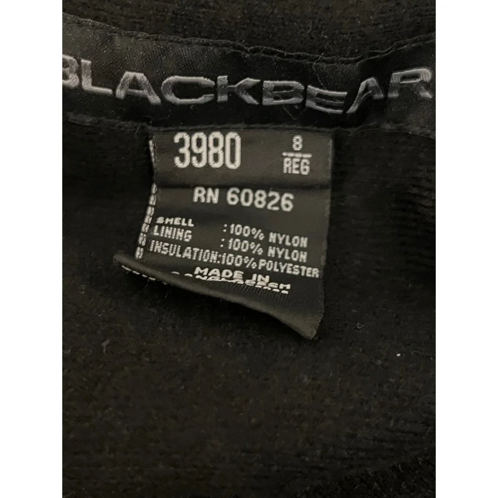 Black Bear Kids Ski Snow Bib Overalls Pants Size 8 Reg Insulated‎ Waterproof